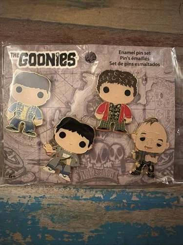 Funko Pop! The Goonies Enamel Pin Set of 4 Sloth, Data, Chunk, Mikey
