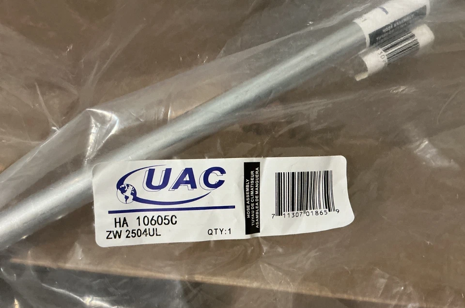 UAC A/C Manifold Hose Assembly-Suction And Discharge Assembly UAC HA 10605C NEW - Image 3 of 3