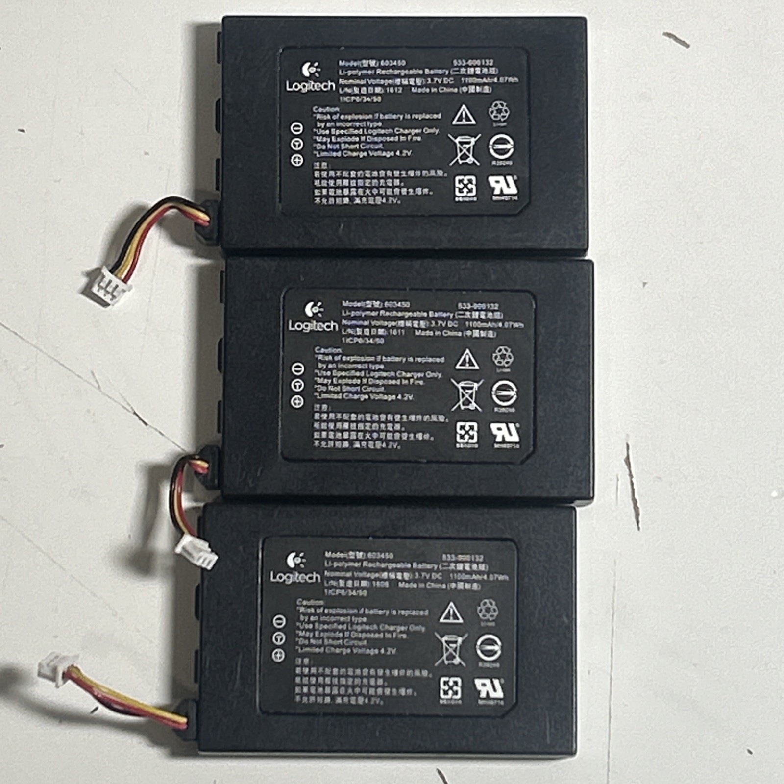 3 PicOEM Battery for Logitech G533 G933 G935 Artemis Spectrum Headset 533-000132