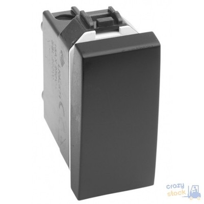 Maurer Unipolarer Schalter 16A Schwarz Delight kompatibel Vimar 16Ax 250V