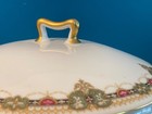 Rare serving bowl Rare pattern Felda China Germany - 1930 green gold fushia — photo 2