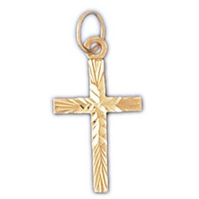 Cross Charm Pendant 14k Gold