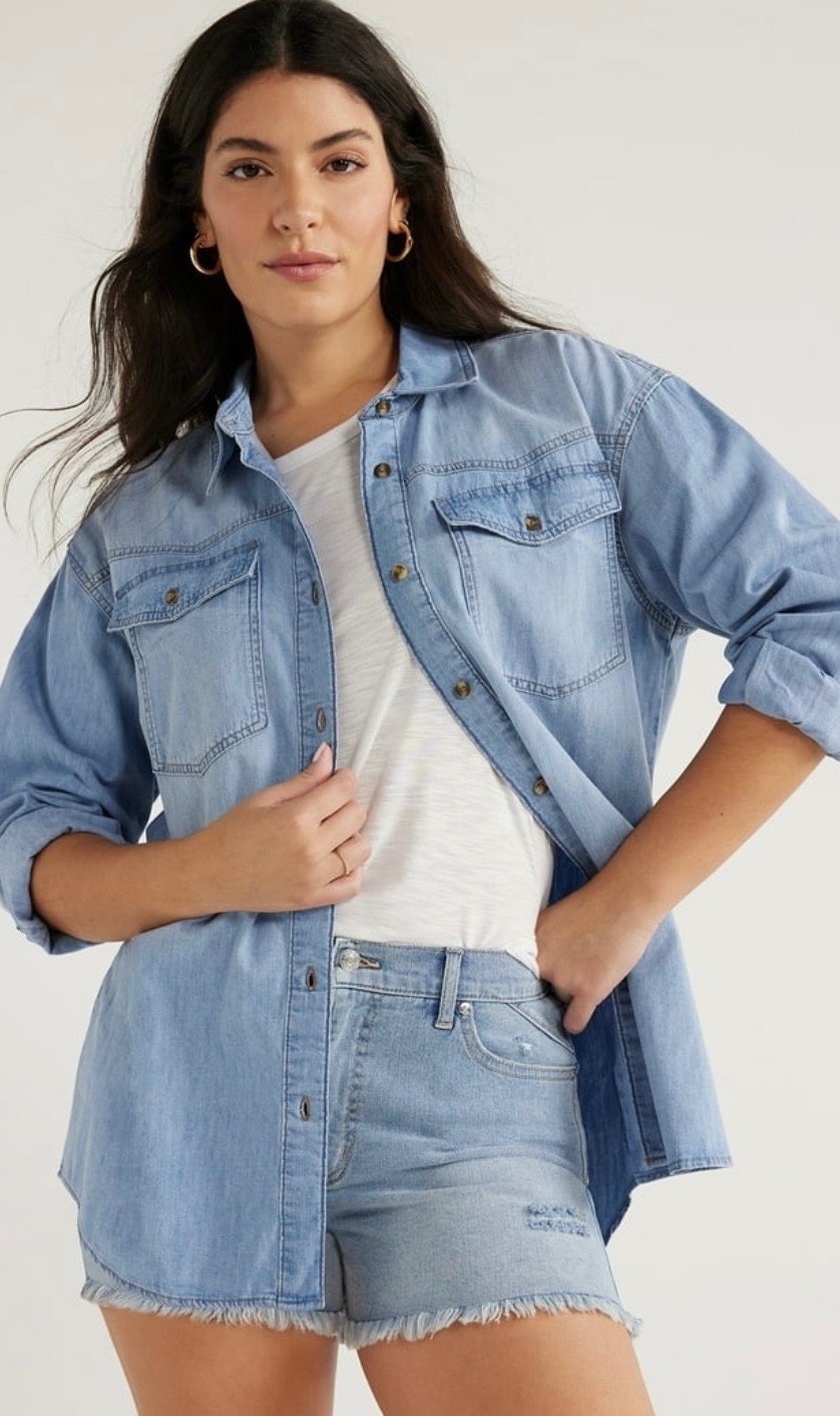 Sofia Vergara Women's Plus Oversized Boyfriend Shirt Size: XXL(20) New with tags