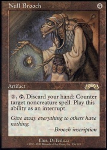 1x Null Brooch Heavy Play, English Exodus MTG Magic