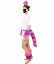Adult Unisex Cat Costume with Fur Faux Ears and Tails, Perfect for Halloween