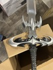 Fantasy Sword Double Straight Edge Two-Hand Stainless Full Tang Silver/Black — photo 1
