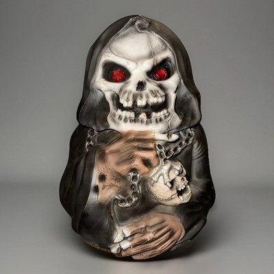 Grim Reaper Vintage Halloween 90s Red Gem Eyes Easter Unlimited Inc. Rare Prop