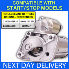 fits NISSAN JUKE Mk1, NOTE Mk1, PULSAR, MICRA MK5 1.5 dCi DIESEL STARTER MOTOR