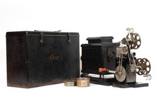 1912 Edison Home Kinetoscope w/Film  Case  Historic Silent Movie Projector