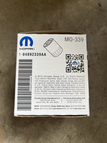 Mopar Genuine OEM Oil Filter 04892339AA MO-339 - Bild 4 von 5