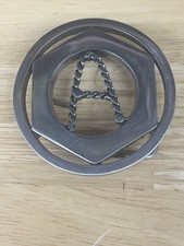Belt Buckle Vintage Metal Handmade with an A in center Rope design to the A