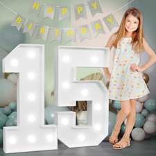Marquee Numbers Large 15Th-Birthday Decorations: 3Ft Light up Number 15 Birthday