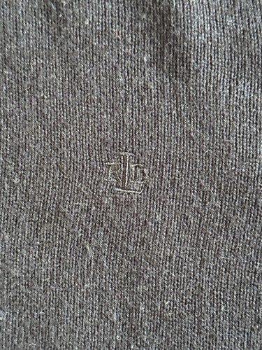 Pull femme Lauren Ralph Lauren soie cachemire taille M bleu marine col roulé luxe - Photo 6/10
