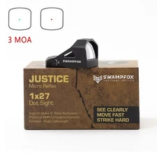 Swampfox Justice 3MOA Red/Green Dot sight 1x27mm Micro Reflex For RMR Footprint
