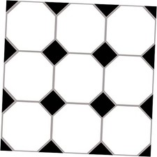 Hudson Peel  Stick Floor Tiles, Black 12-in by 12-in