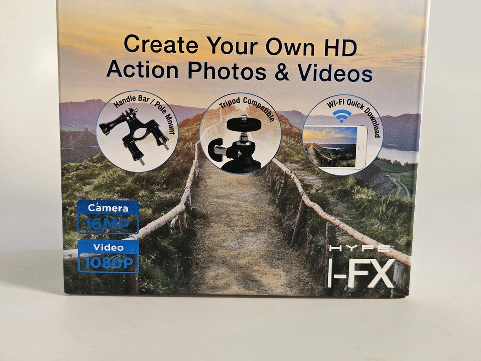 Hype I-FX HD 1080p Action Camera - 16MP Photos And Videos, Open Box Never Used - Image 2 of 4