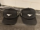Ford Mustang Pony Snapback Adjustable Black Hats New Lot of 2 Fox Body Stang 5.0 — photo 1