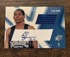 2001-02 SPx Signed Rookie Jersey Jeryl Sasser Blue /800 RPA 2 Color Auto RC