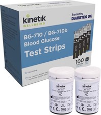 Kinetik Wellbeing Blood Glucose Test Strips, Pack of 100