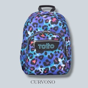 Totto Multicolor Graphic Print Backpack Laptop School Travel Book Bag Totto MA04ECO029 Children main image 4