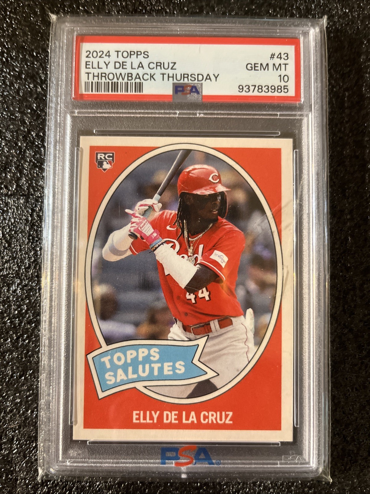 2024 Topps Throwback Thursday #43 Elly De La Cruz RC | PSA 10 view 2