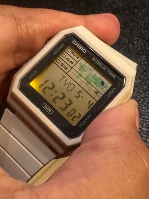 Casio LF30W-8A White Pop Rectangular Sand World Time Alarm Digital  Watch