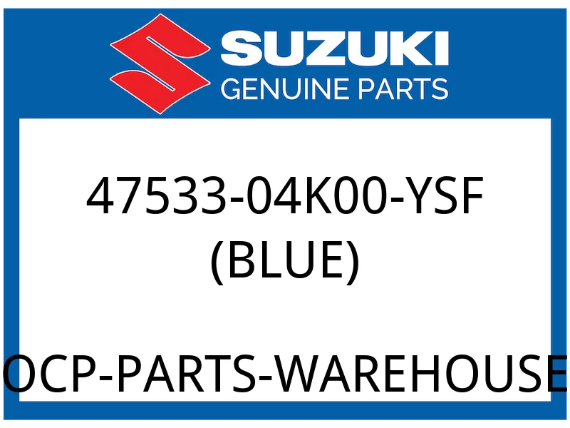 Suzuki OEM Part 47533-04K00-YSF COVER,FRAME BODY LWR RH (BLUE