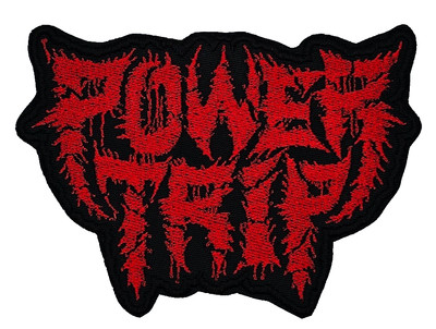 POWER TRIP RED LOGO (shaped border) EMBROIDERED PATCH