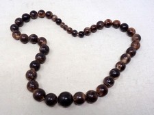 Collier Ancien En Perles De Corne De Bovin - Couleur Beige - Style Ethnique/vintage
