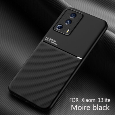 For Xiaomi 13 Lite, Luxury Magnetic Anti-Slip Leather Fell Soft Slim Case Cove