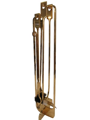 RARE Jean-Paul Creations French Mid Century Modern gold plated fireplace Tools - Image 1 of 4