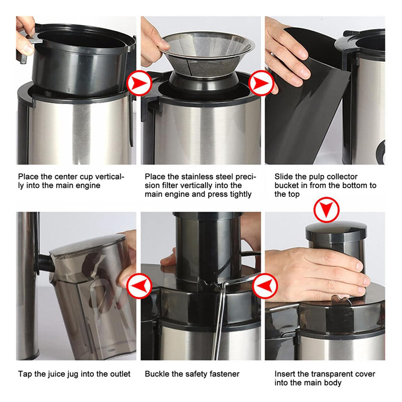 800W Juice Extractor Centrifugal Juicer Machine Whole Fruit Vegetable