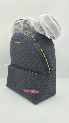 Michael Kors Sheila Medium Logo Rucksack braun vanille schwarz $ 498 Neu mit Etikett verpackt - Bild 40 von 48