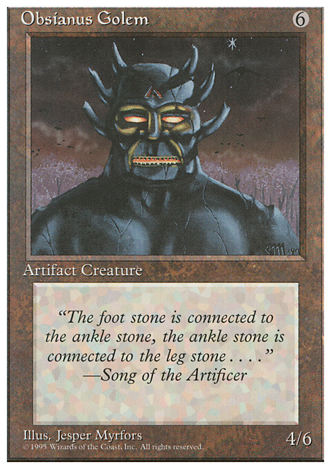 Magic the Gathering MTG Obsianus Golem (339) Fourth Edition   LP