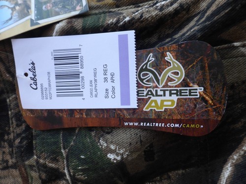 Cabela's Cargo Pants Mens SIZE 38" Camo Camouflage Realtree Hunting Work Jeans - Picture 4 of 14