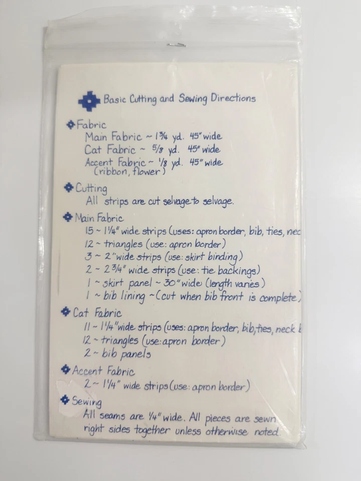 Cat Apron by Peaceful Patterns 1984 - Image 2 of 3