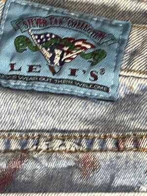 LEVIS mens button fly tattoo 36 34 1990s classic vintage