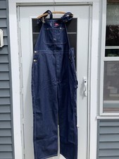 NWT DICKIES mens Size 42x32 fit over boots Straight-Leg Bib Overalls Dark Indigo