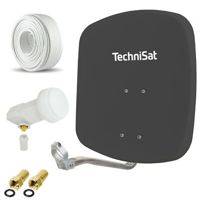 TechniSat 45 Digidish ALU Aluminium SAT Spiegel Schüssel grau OPTICUM Single LNB