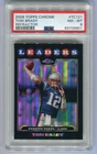 TOM BRADY 2008 Topps Chrome Football #TC121 REFRACTOR LEADERS PSA 8