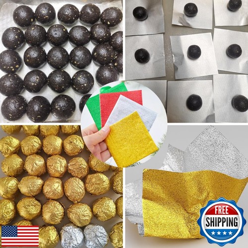 100 Pack Foil Candy Wrappers, Colored Aluminum Foil Paper Wrappers for Carame - Picture 4 of 5