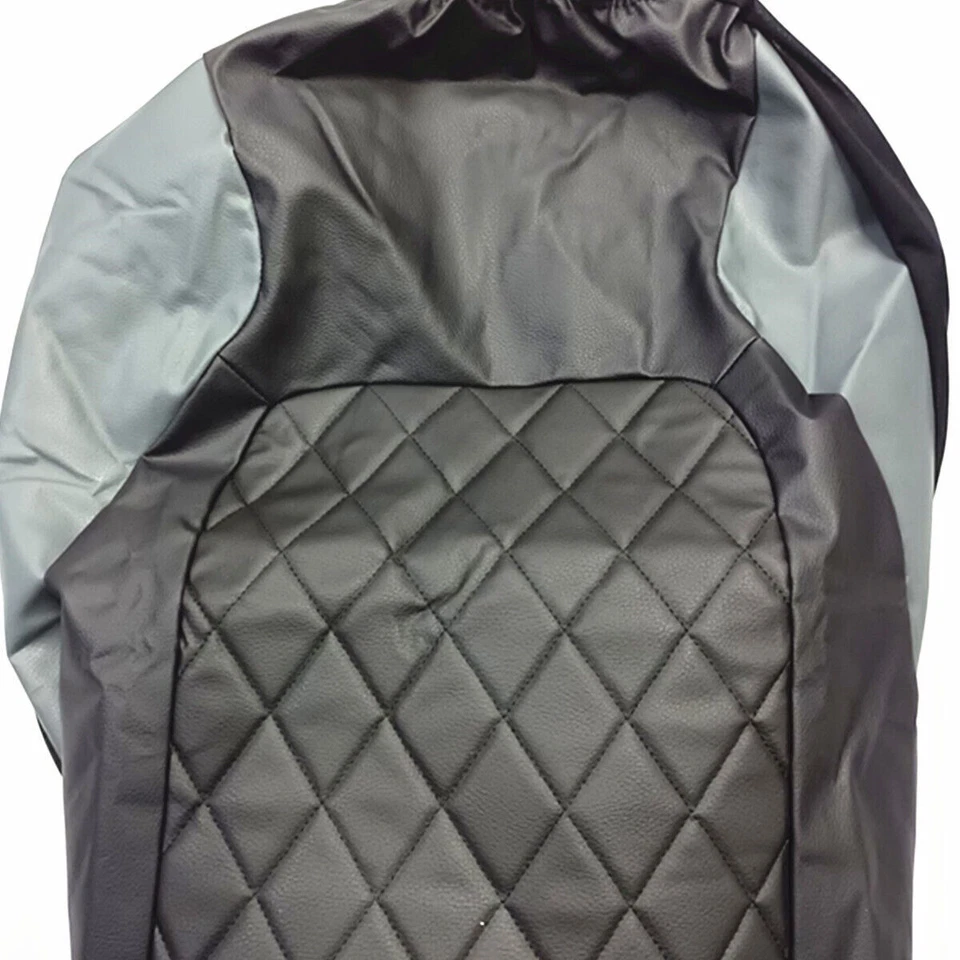 Fundas de asiento de cuero PU protectores de cojín almohadillas impermeables para delantero de coche 2 asientos Foto 4 de 4