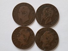 1862-1866-1867-1893 10 Centesimi  Vittorio Emanuele II - Italy coin 4 Total