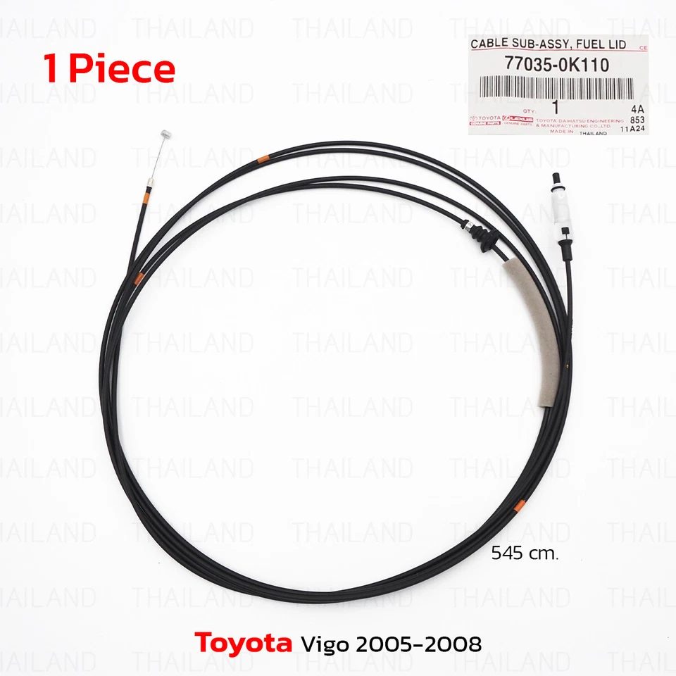 Cable de liberación de aleta de llenado del tanque de combustible para Toyota Hilux Vigo cabina de 2 puertas 2005-2008 Foto 3 de 4