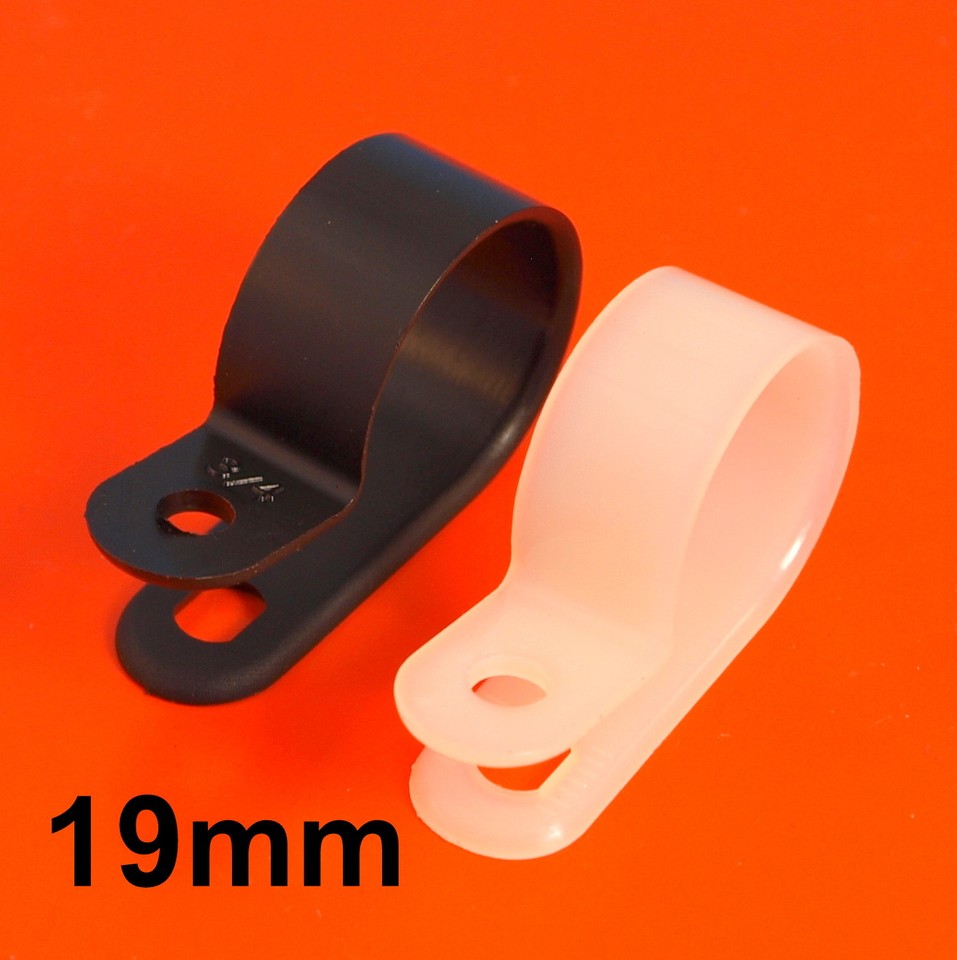 High Quality Black & White Nylon Plastic P Clips - Fasteners for Cable ...
