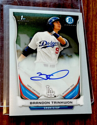 Brandon Trinkwon 2014 Bowman Chrome 1st Prospect AuTO # BCAP-BT, LA Dodgers