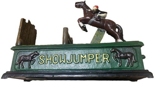 Vintage Horse/ Equestrian Show Jumper Authentic Cast Iron Decoration Accent - Picture 3 of 10