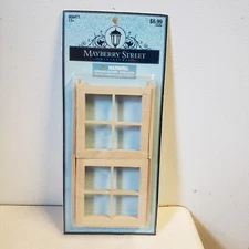 NEW MAYBERRY STREET MINIATURES 4 LIGHT WINDOWS - #608471 WOODEN DOLLHOUSE 2.75"