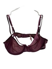 Victoria s Secret Vintage Y2K Double Strap Bralette Burgundy Pink Label 34B