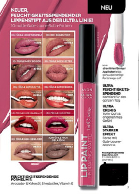 Avon Ultra Colour Feuchtigkeitsspendende Lippenfarbe Farbe: Cilli Spice 7ml Top 